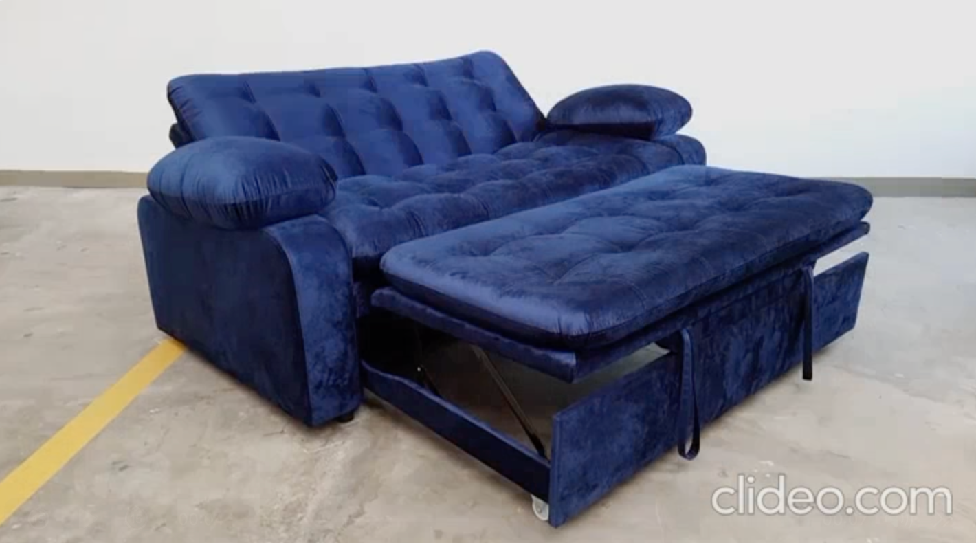 Sofacama de Ideas y Muebles abierto para descanso